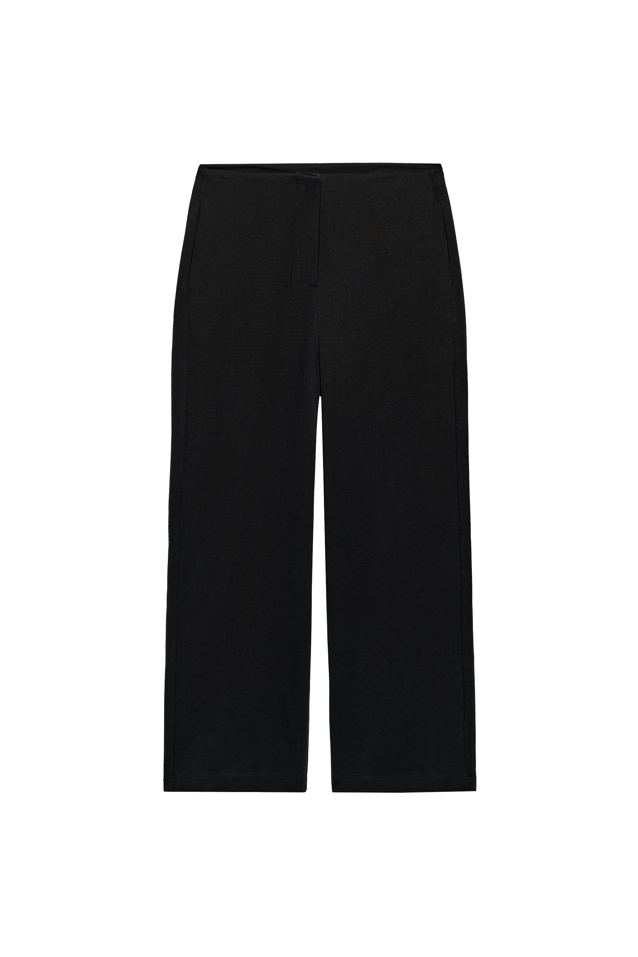 CROPPED WIDE-LEG TROUSERS